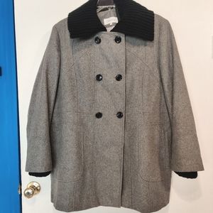 Calvin Klein Wool Grey Coat 2X